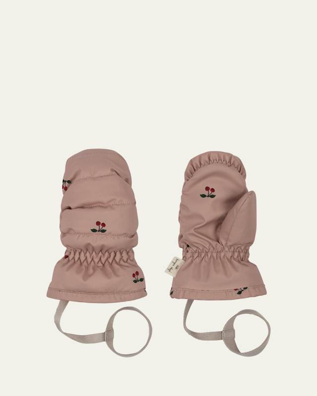 Girl's Nuka Cherry-Print Mittens